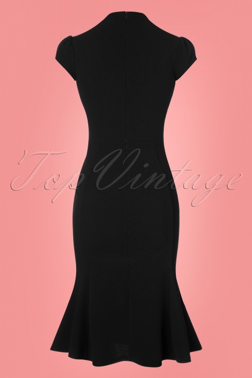 Vintage Chic for Topvintage - 50s Pephem Pencil Dress in Black 5