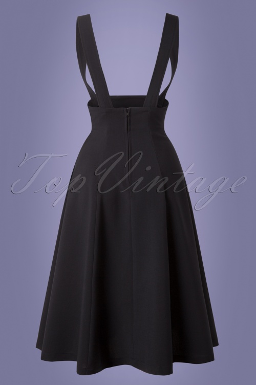 Tatyana - 50s Jumper Swing Skirt in Black 5