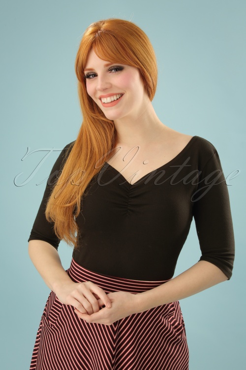 Heart of Haute - 50s Terri Top in Black