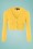 50s Shela Cropped Cardigan in Custard Yellow