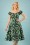 Collectif Clothing Dolores Tropical Bird Doll Dress in Green 22780 20171120 1W