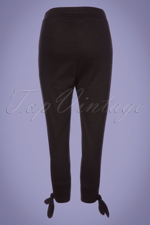 Collectif Clothing - 50s Anna Capris in Black 4