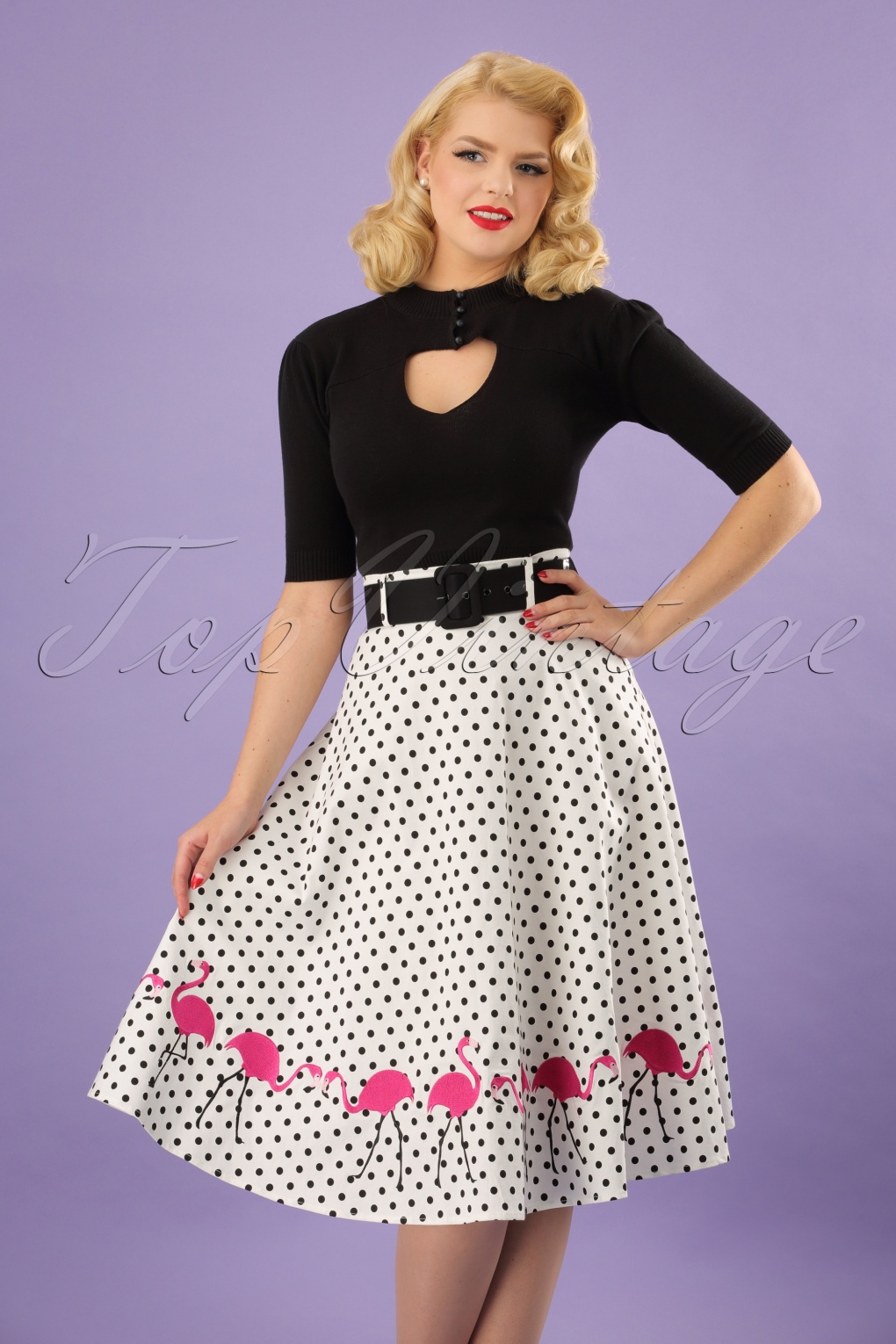 1950 Rockabilly Dresses Polka Dot Skirt Vintage Rockabilly Full