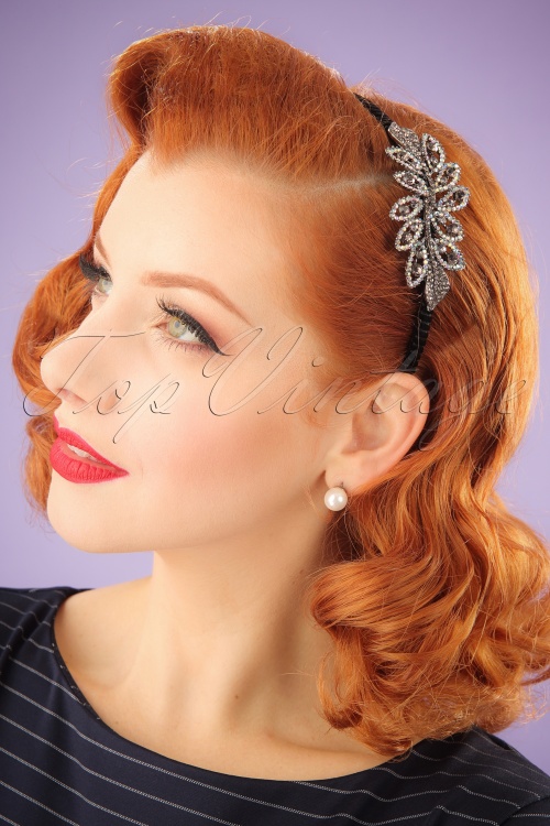 Banned Retro - 20s Bethel's Sparkly Hair Band in Black