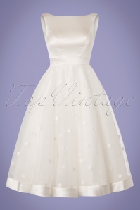 Vixen - 50s Meagan Polkadot Bridal Gown in Ivory White 4