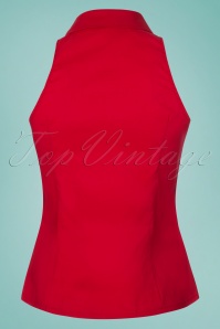 Vixen - Jasmijn mouwloze blouse in rood 3