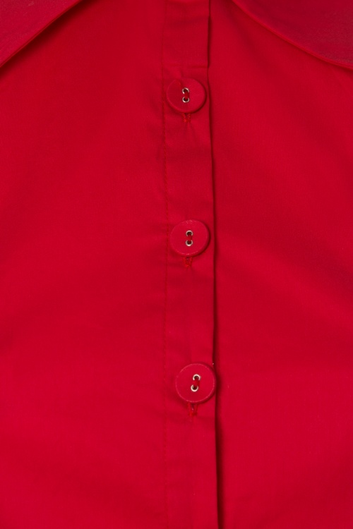 Vixen - Jasmijn mouwloze blouse in rood 4