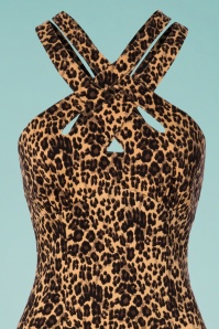 Vixen - 50s Lauren Pencil Dress in Leopard 3
