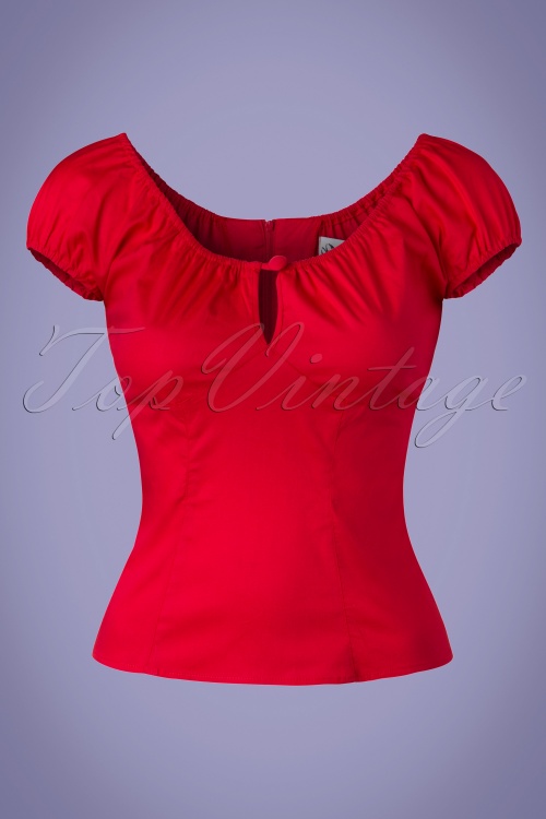Bunny - 50s Melissa Top in Red 2