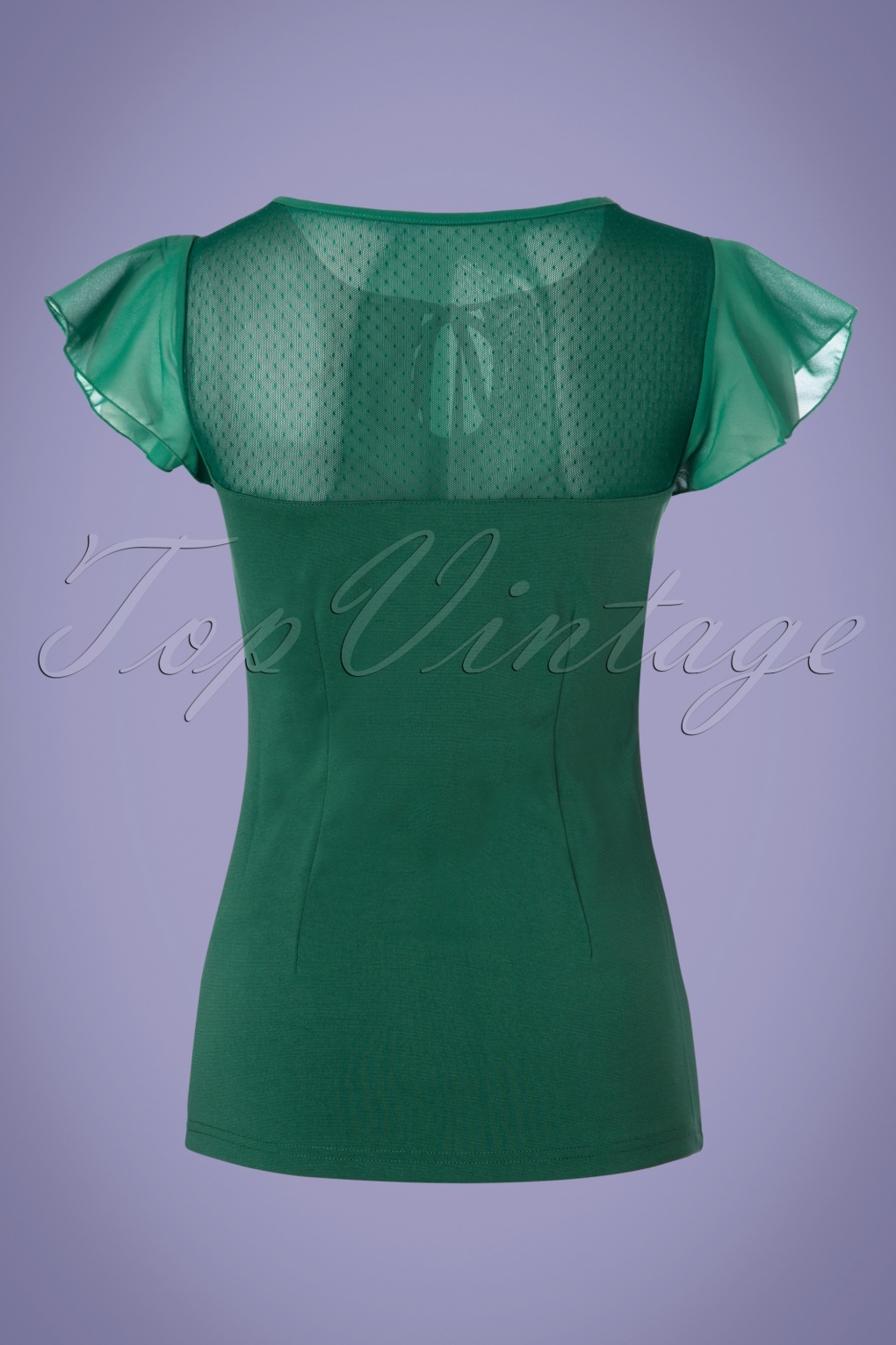 green mesh sleeve top
