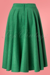 Vixen - 50s Sandy Swing Skirt in Green 3