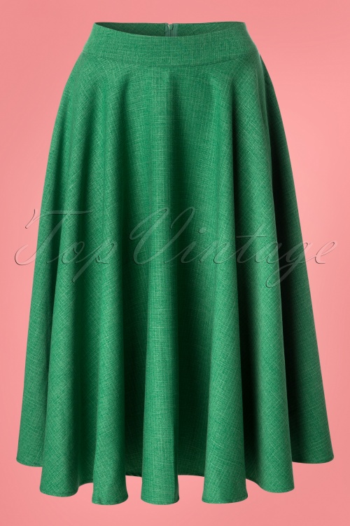 Vixen - 50s Sandy Swing Skirt in Green 2