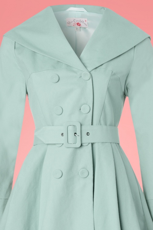 Miss Candyfloss - 50s Antonella Swing Trench Coat in Mint 4