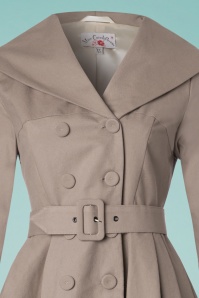Miss Candyfloss - 50s Antonella Swing Trench Coat in Sand 5