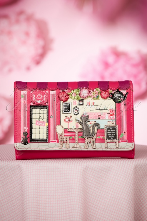 Vendula - Vintage Biscuit Shop Wallet Années 50 en Rose