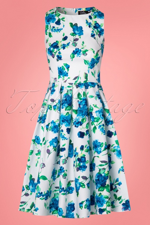 green and white flower dress