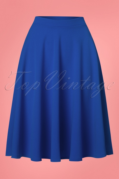 Vintage Chic for Topvintage - 50s Sheila Swing Skirt in Royal Blue 2