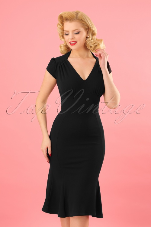 Vintage Chic for Topvintage - 50s Pephem Pencil Dress in Black