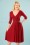 Vintage Chic for Topvintage - 50s Lenora Midi Dress in Lipstick Red 2