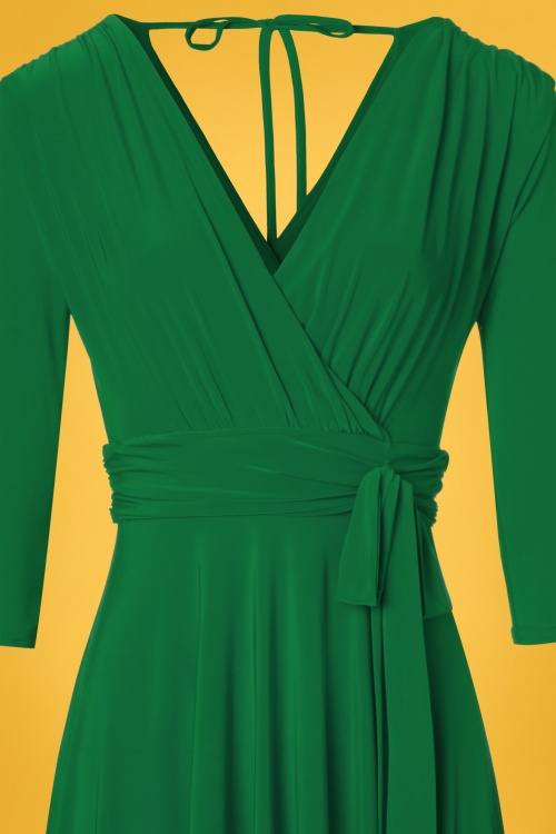 Vintage Chic for Topvintage - 50s Lenora Midi Dress in Emerald Green 4
