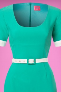 Glamour Bunny - 50s Annie Pencil Dress in Turquoise 5