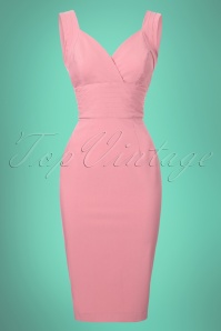 Glamour Bunny - 50s Trinity Pencil Dress in Rose 4