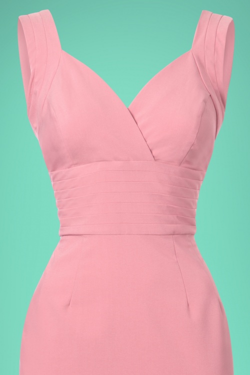 Glamour Bunny - 50s Trinity Pencil Dress in Rose 5