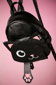 Banned Retro - 50s A Cat With Tricks Backpack in Black 3