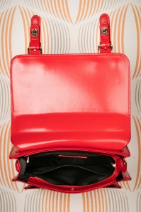 Banned Retro - Cohen Handbag Années 60 en Rouge Radieux 5