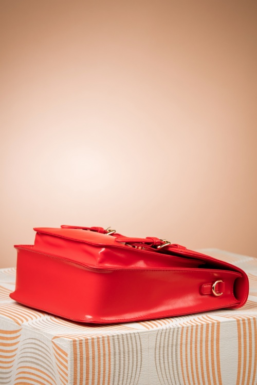 Banned Retro - Cohen Handbag Années 60 en Rouge Radieux 6