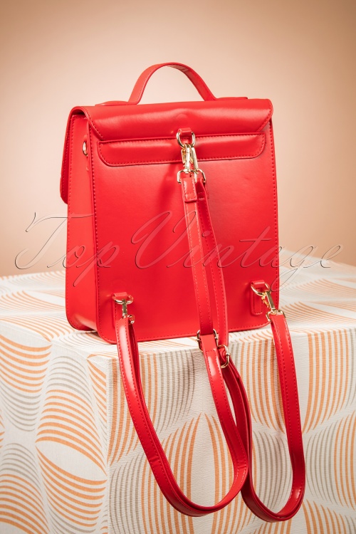 Banned Retro - 60s Cohen Handbag in Radiant Red 7