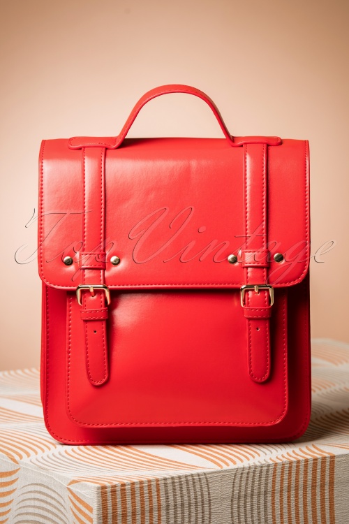 Banned Retro - 60s Cohen Handbag in Radiant Red