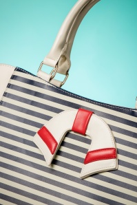 Banned Retro - 50s Nautical Vibes Vintage Handbag in Cream 2