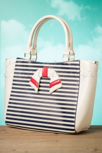 Banned Retro - 50s Nautical Vibes Vintage Handbag in Cream 3