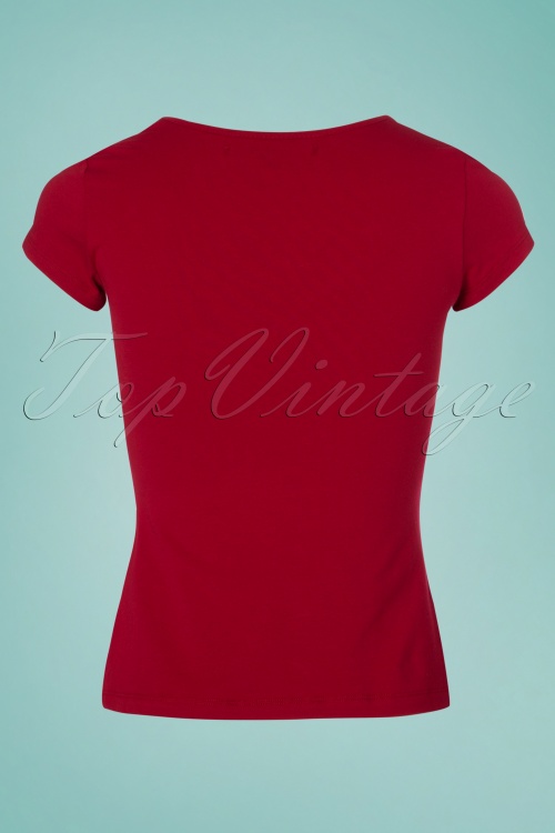 King Louie - 50s Diamond Top in Red 4