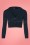 Mak Sweater V neck Cropped Cardigan in Navy 140 31 23275 20171002 0005w