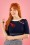 Collectif Clothing - Armanda Lobster Jumper Années 50 en Bleu Marine