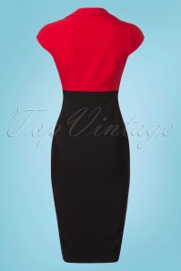 Glamour Bunny - 50s Lexy Pencil Dress in Black and Red 4