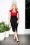Glamour Bunny - 50s Lexy Pencil Dress in Black and Red