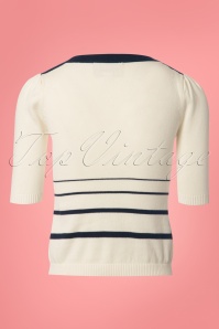 Collectif Clothing - 50s Armanda Lobster Jumper in Ivory 4