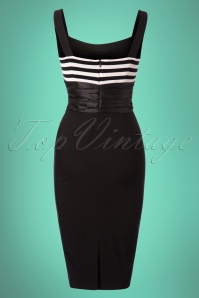 Glamour Bunny - 50s Didi Pencil Dress in Black and White 4