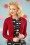 Collectif Clothing Jean Knitted Bolero Années 50 en Rouge