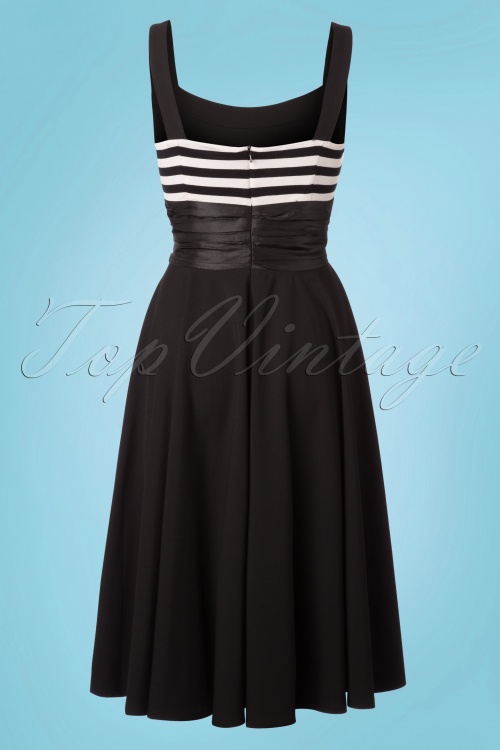 Glamour Bunny - 50s Didi Swing Dress in Black and White 4