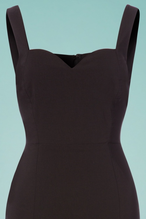 Collectif Clothing - Anita Pencil Dress Années 50 en Noir 3