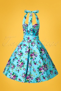 Bunny - May Day Halfter-Swing-Kleid in Sky Blue 10