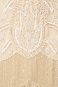 GatsbyLady - Vegas Fringe Flapper Dress Années 20 en Crème 5