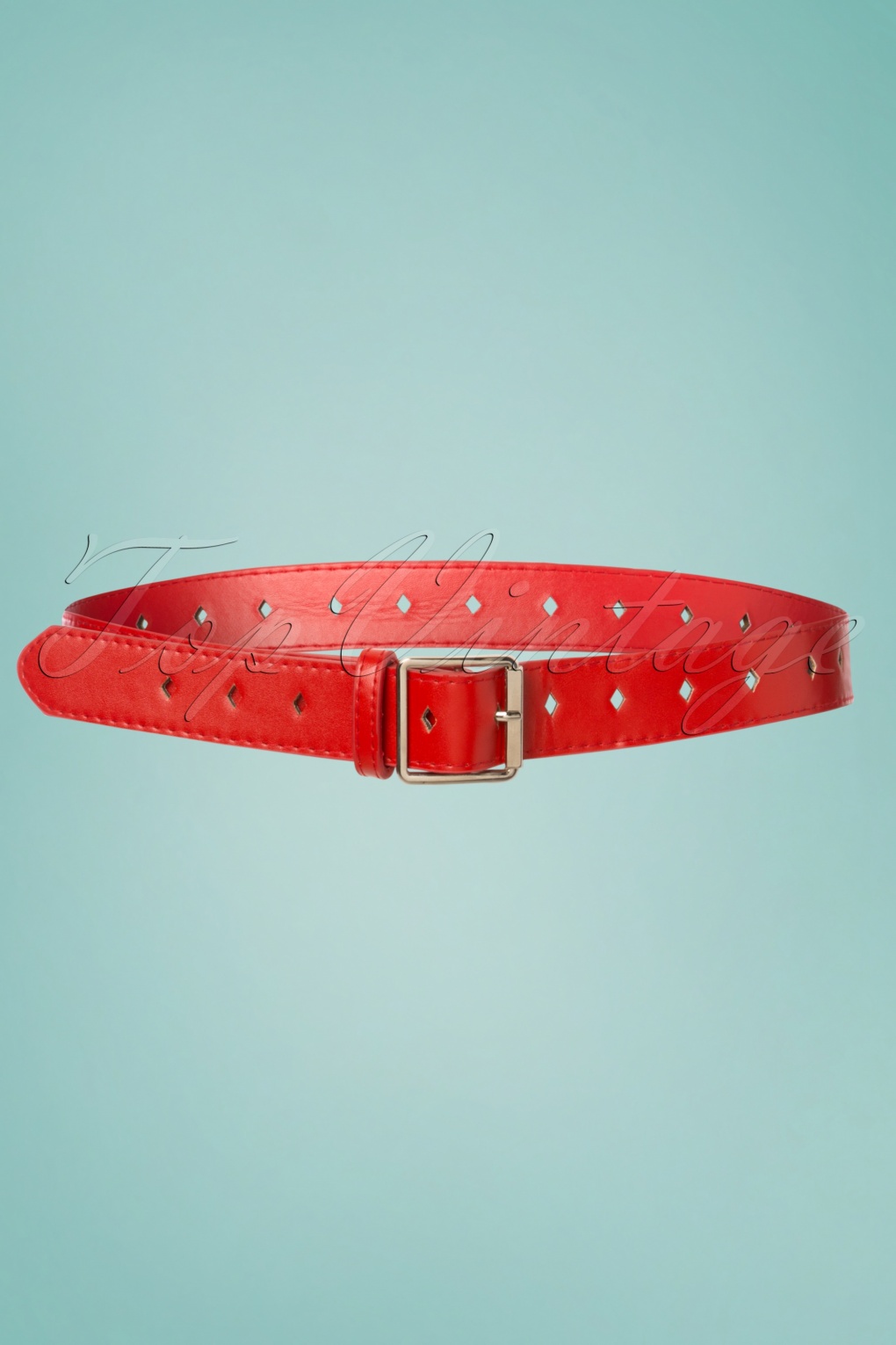 50s Bethany Diamond Belt in Red