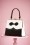  - 50s Rachel Classy Handbag in Black and White 2
