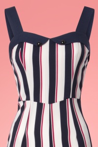 Banned Alternative - 50s Set Sail Jumpsuit in Navy and White 6