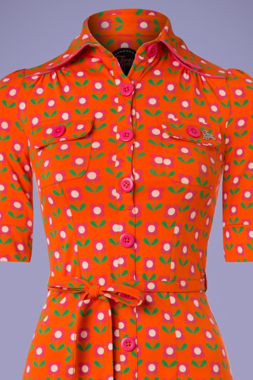Tante Betsy - Betsy Bloms Dress Années 60 en Orange 2